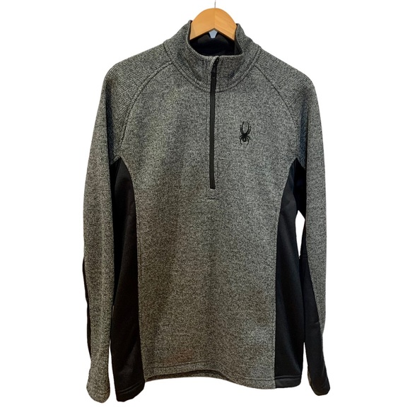 Spyder Men's Outbound 1/2 Zip Gray Pull Over Jacket / Sweater sz L - Picture 2 of 15